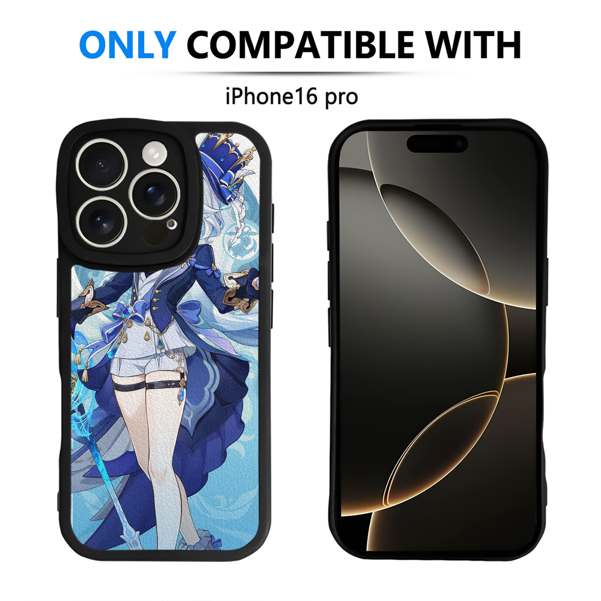 げんし神 genshin 【iPhone 16シリーズ対応】シリコンスマホケース（レザー調） 材質：シリコン
